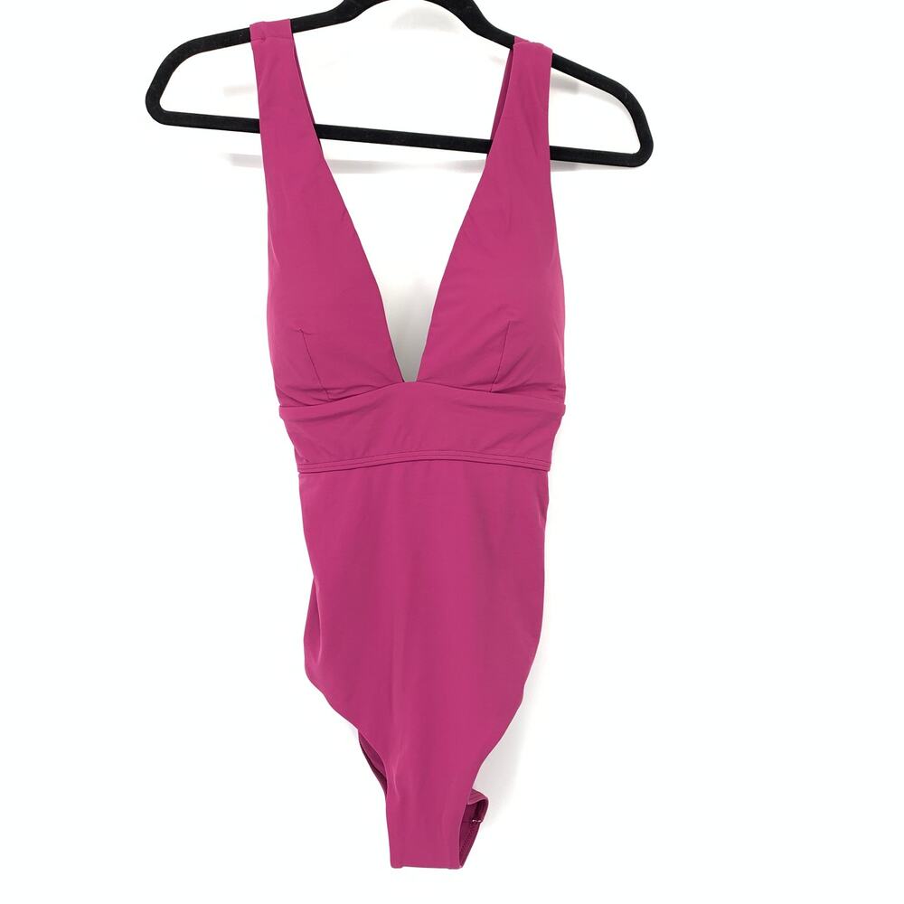 JETS Australia One Piece Swimsuit Magenta Pink Cross Tie Back US Sz 10